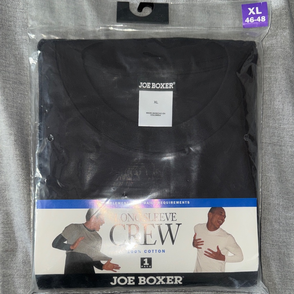 Joe Boxer Classic Black Crew Neck